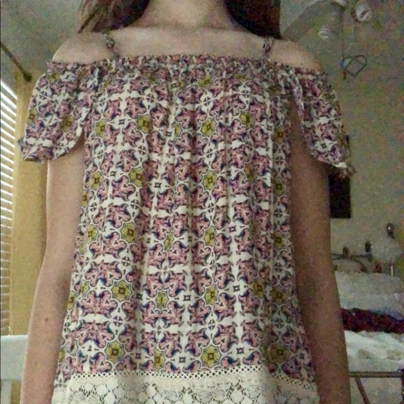 Patterned Tank/Off Shoulder Top - Picture 5 of 5